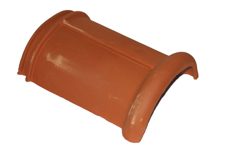 Kroon Halfround interlocking ridge tile natuur red