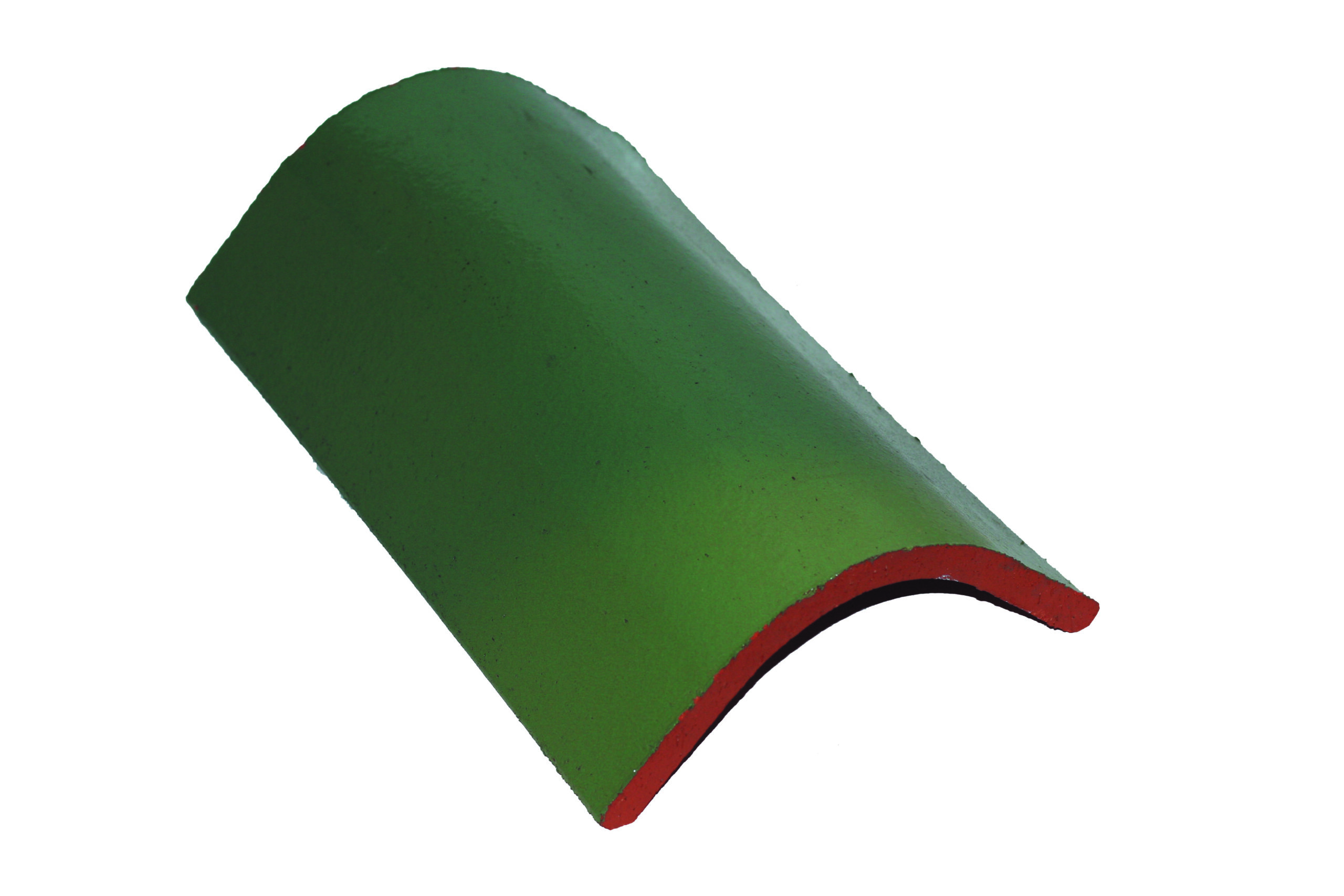 Kroon halfround ridge tile green glazed